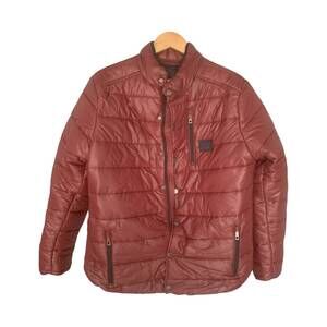 NEW HITCH men's signature diamond quilting puffer jacket in red